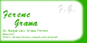 ferenc grama business card